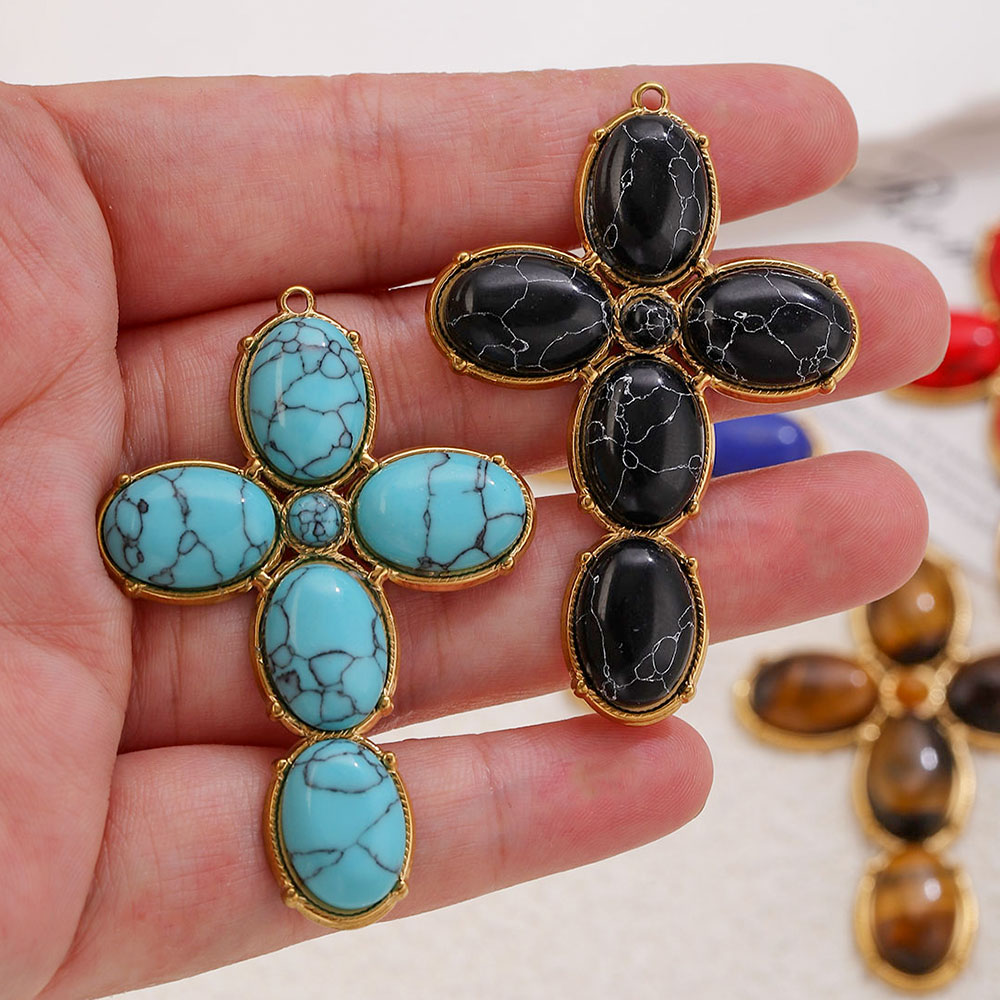 Vintage Fashion Online - Breloques en acier inoxydable, grand pendentif