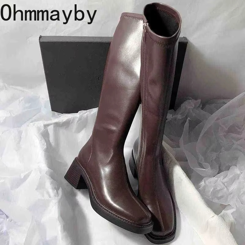 Vintage Fashion Online - Vintage talon épais femmes genou bottes