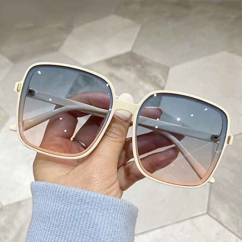 Vintage Fashion Designer - Lunettes de soleil carrées surdimensionnées vintage