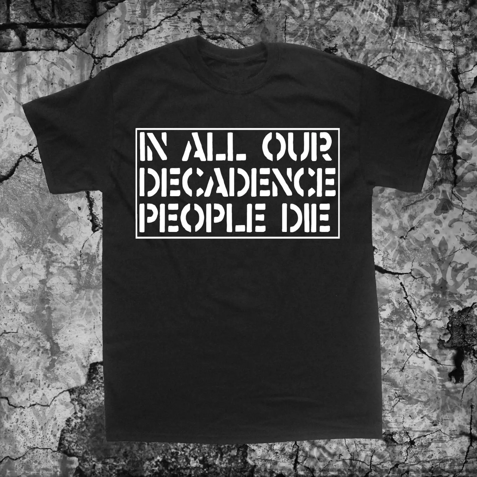 Vintage Fashion Victim Shirt - T-shirt Crass Decadence, motif vintage délavé,