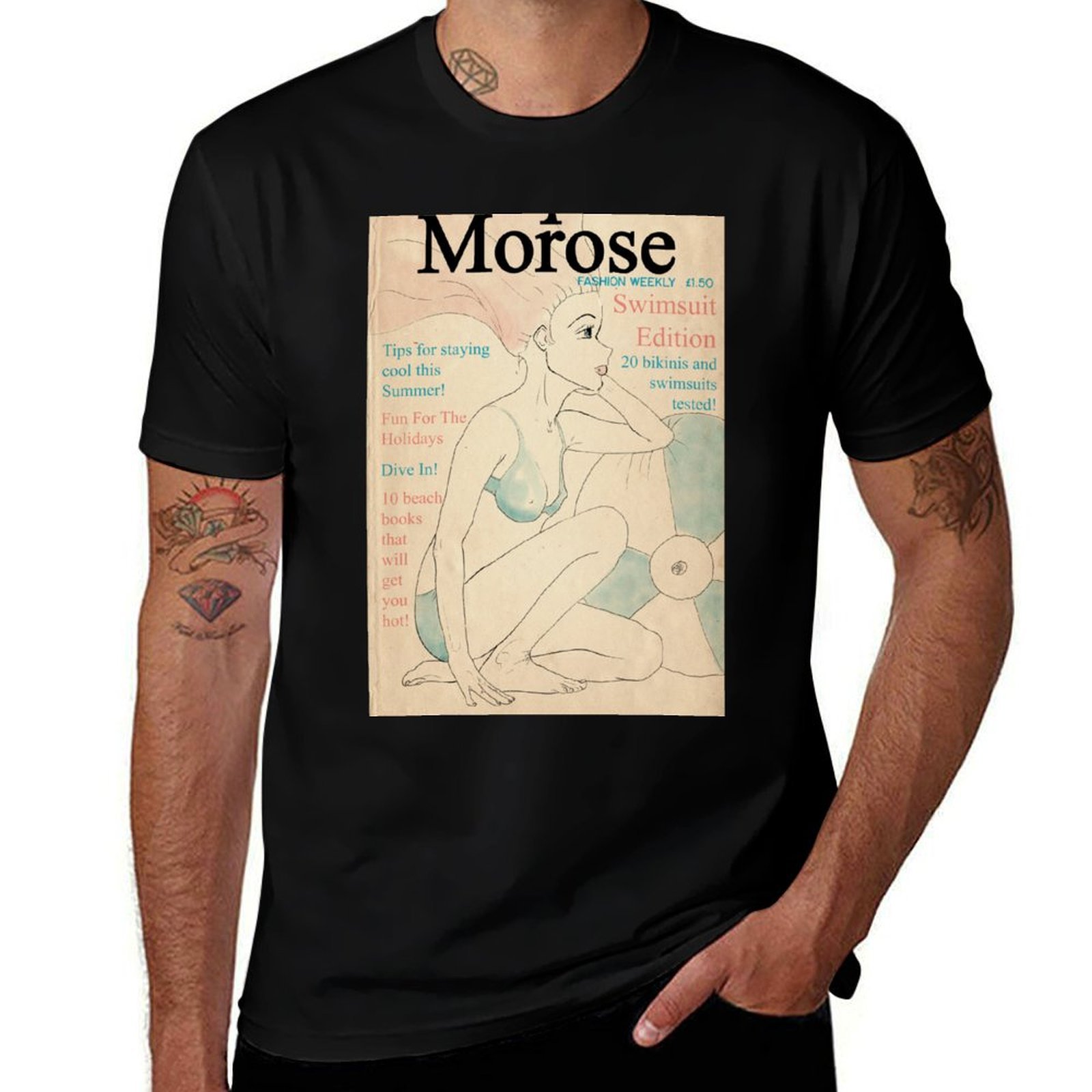 Vintage Fashion Magazines - T-shirt avec couverture de magazine de