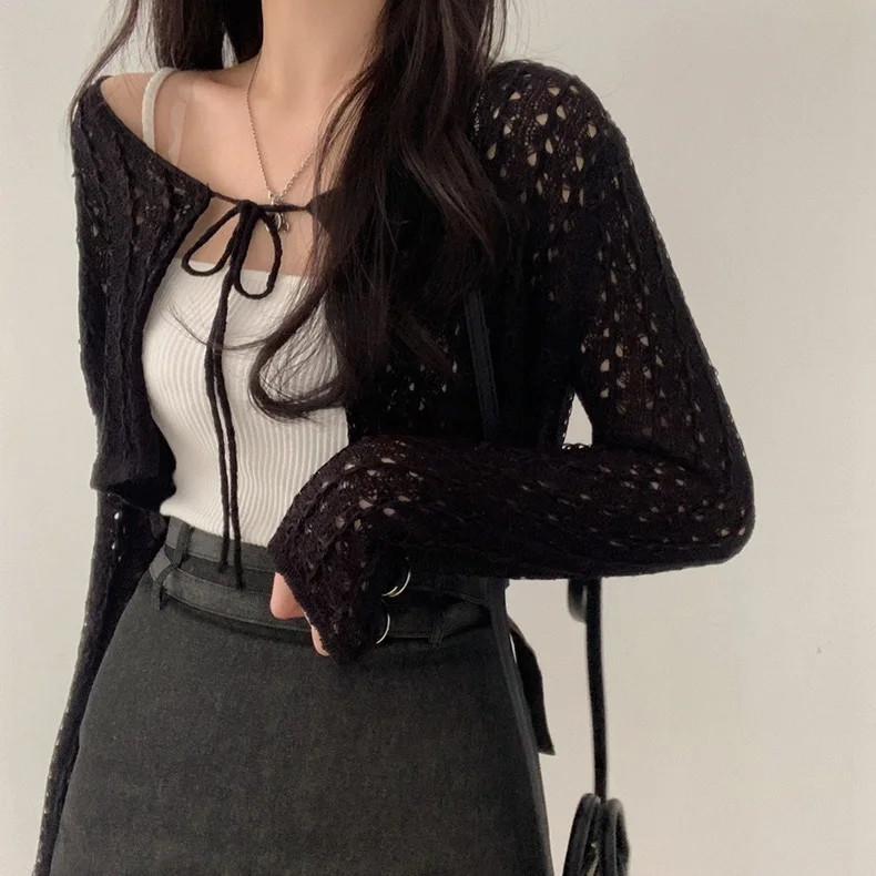 Cardigan court à nouer devant  - Crochet Top Boho avis et prix