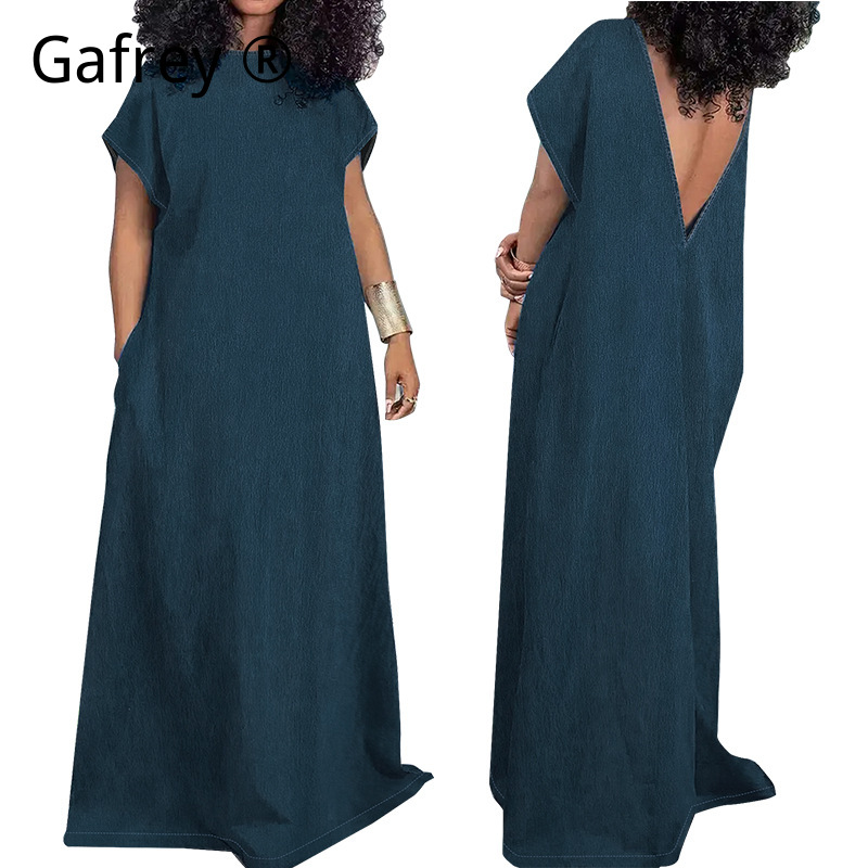 Robe longue en jean pour femme - Vintage Fashion Plus Size avis et prix