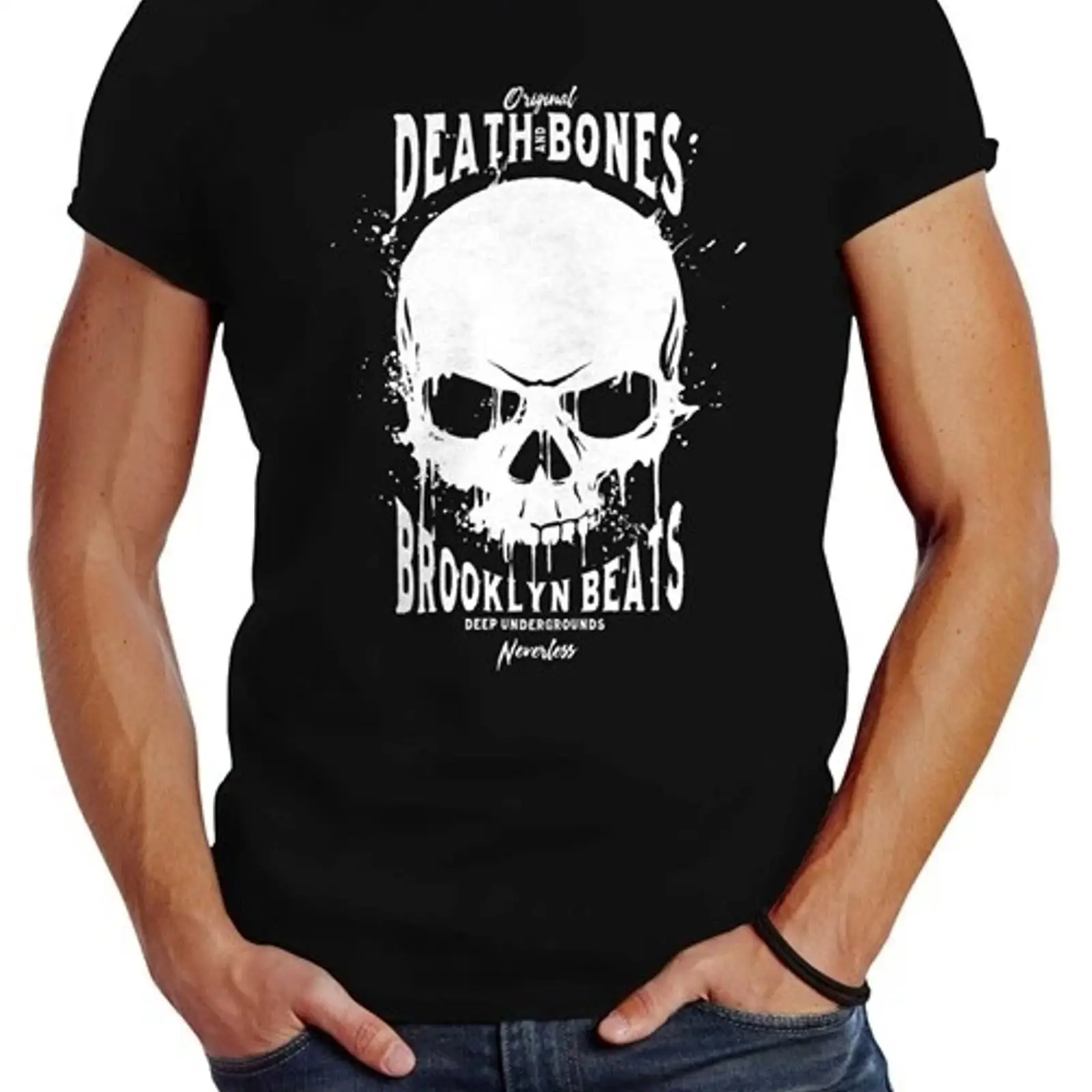 T-shirt homme Skull Death and  - Vintage Fashion Herren avis et prix