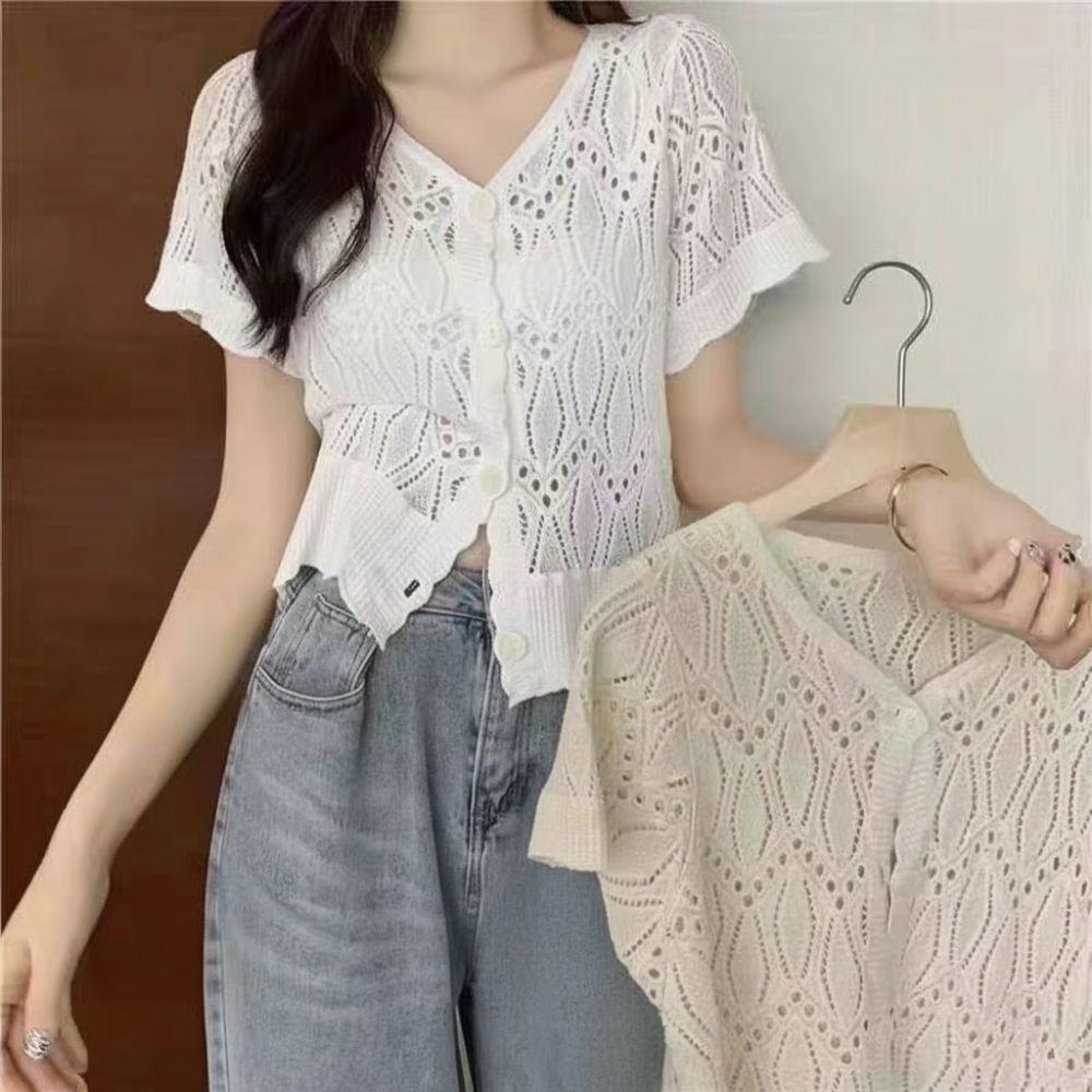 Chemisier en crochet à col en  - Crochet Top Boho avis et prix