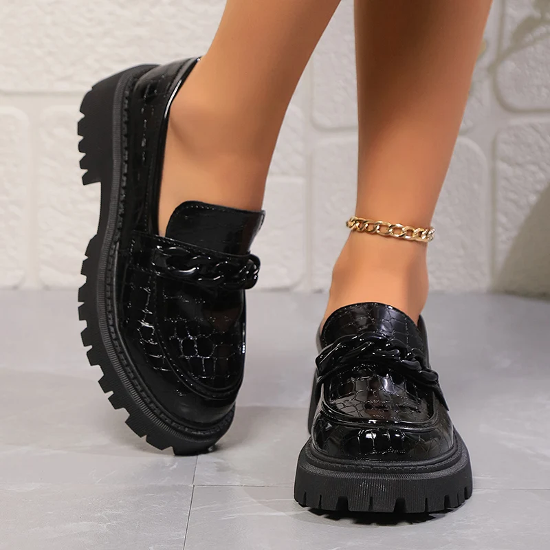 Mocassins à talons carrés épai - Vintage Fashion Plus Size avis et prix