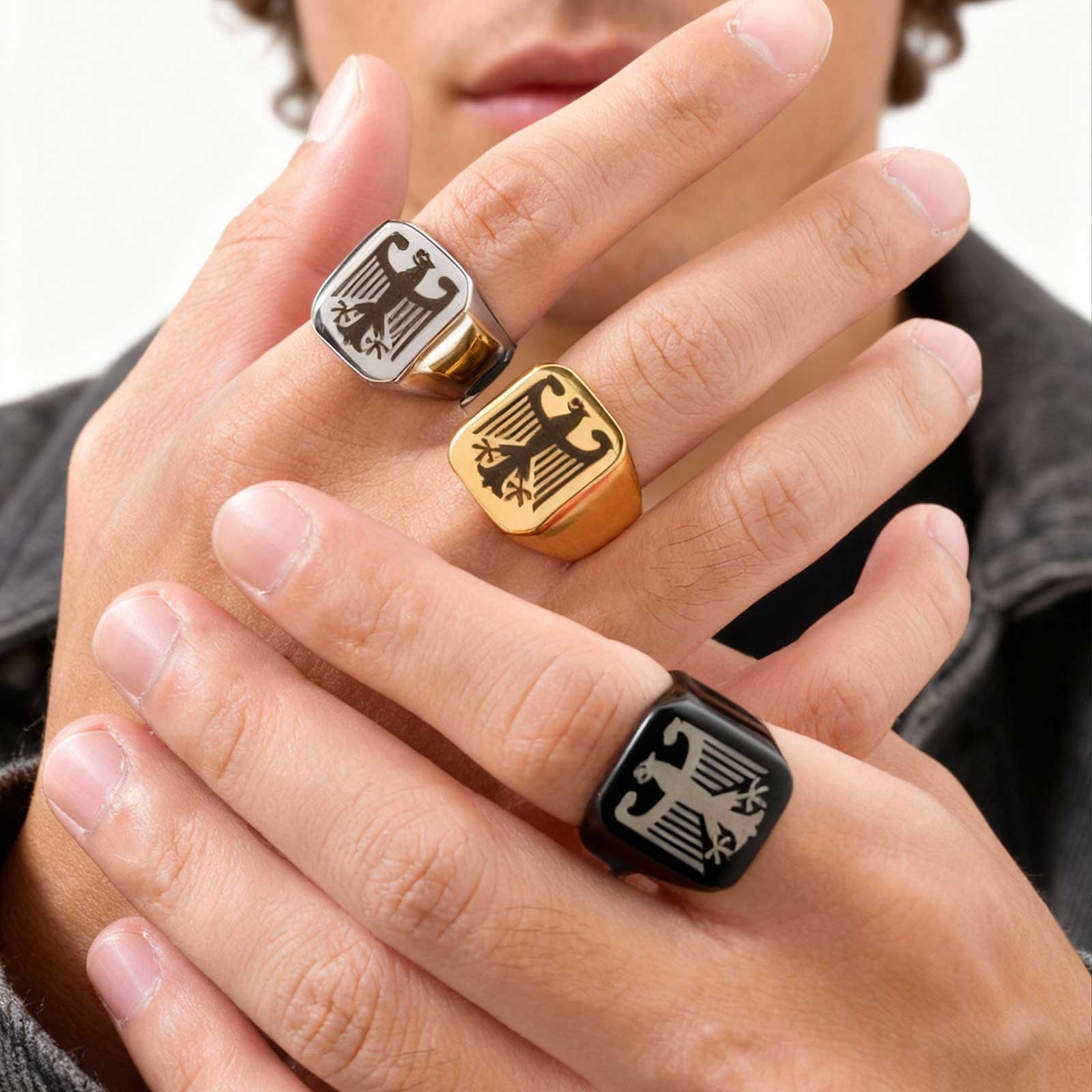 Bague personnalisée Aigle Vola - Vintage Fashion Rings For Women avis et prix