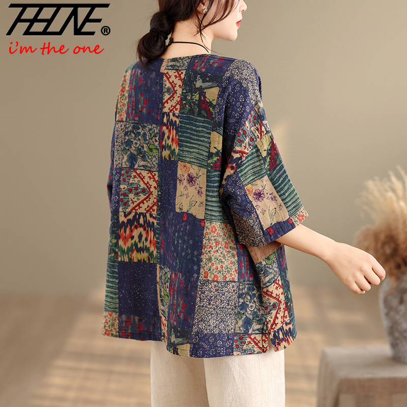 THHONE Blouse Femme Grande Tai - Vintage Fashion Plus Size avis et prix