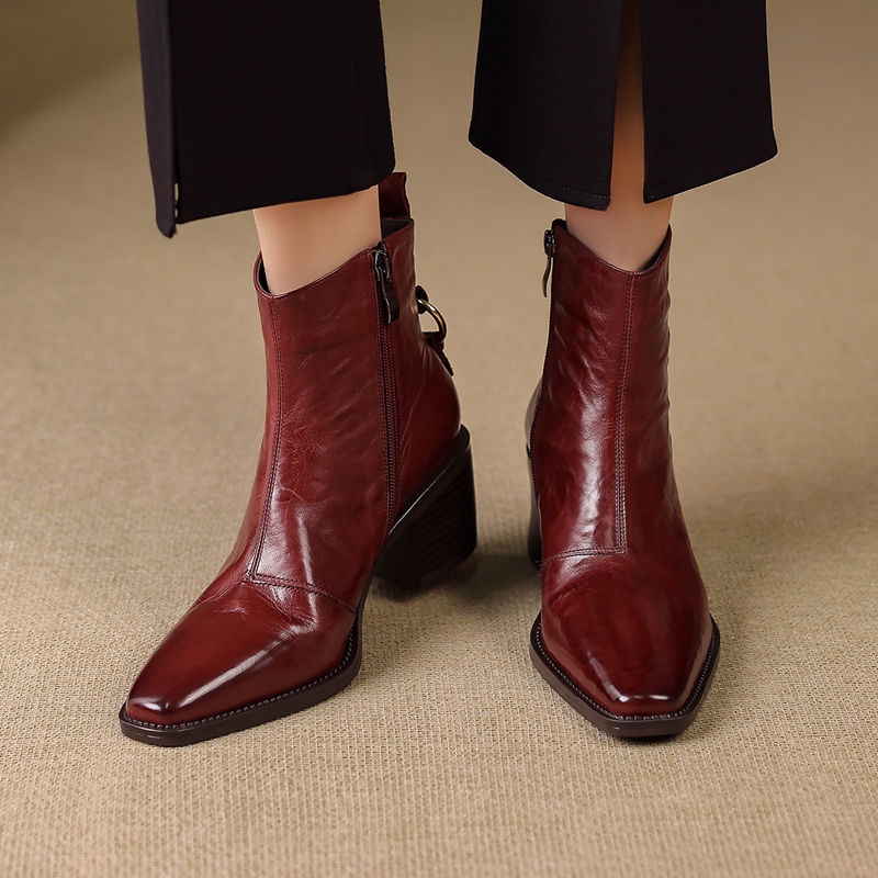 Nouvelles bottines en cuir pou - Vintage Fashion Designer avis et prix