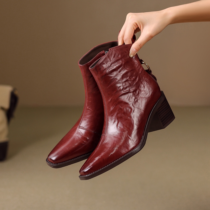 Nouvelles bottines en cuir pou - Vintage Fashion Designer avis et prix