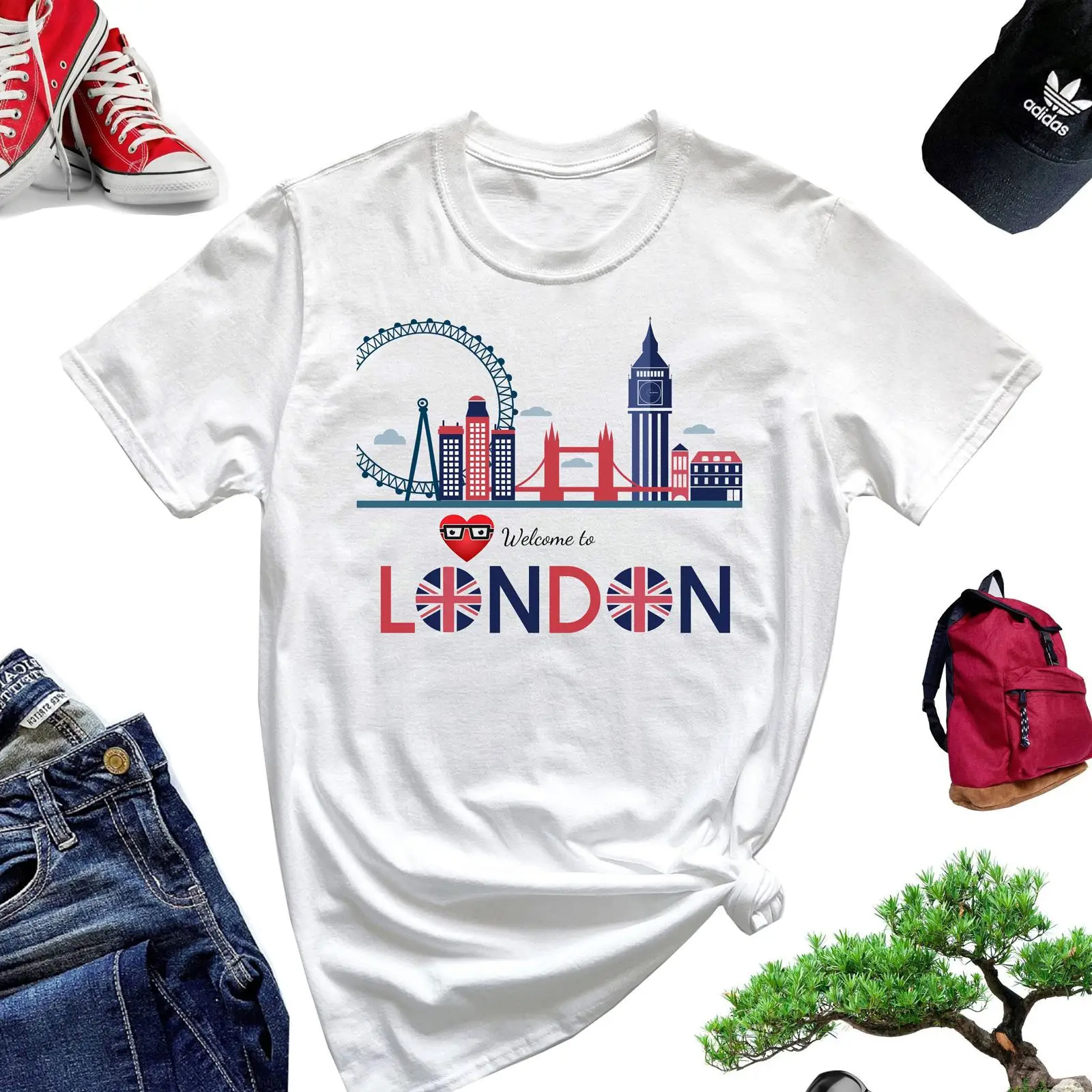 T-shirt Bienvenue à Londres, v - Vintage Fashion London avis et prix