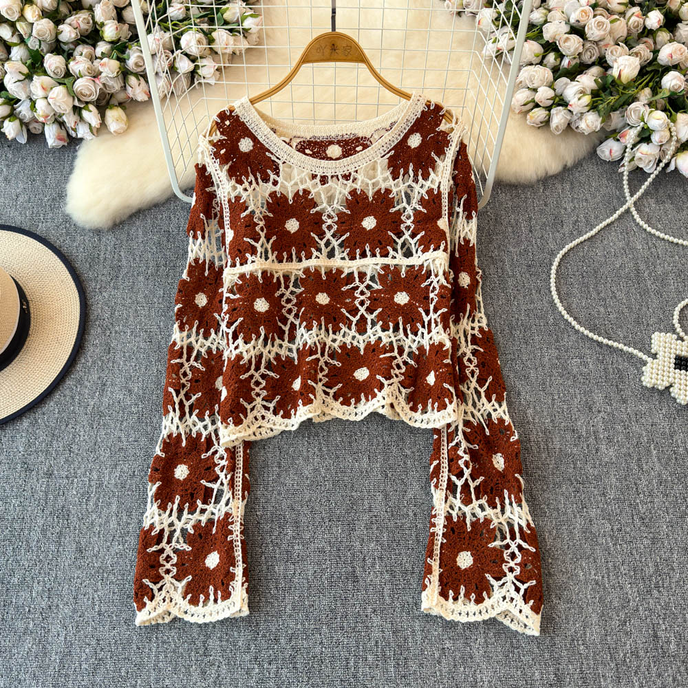 Haut en crochet floral pour fe - Crochet Top Boho avis et prix