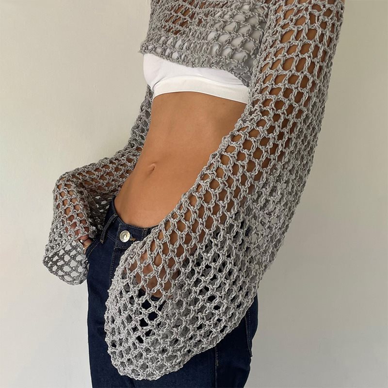 Haut court en crochet à manche - Crochet Top Boho avis et prix