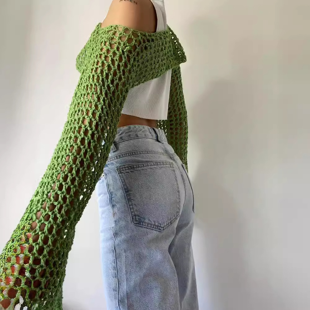 Haut court en crochet à manche - Crochet Top Boho avis et prix