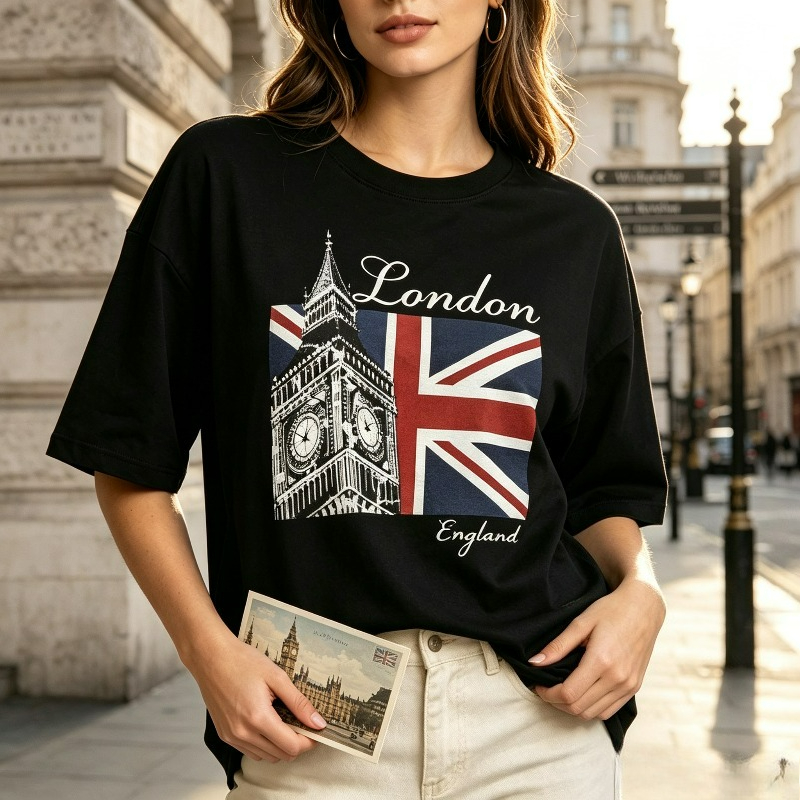 T-shirt imprimé sur le devant  - Vintage Fashion London avis et prix