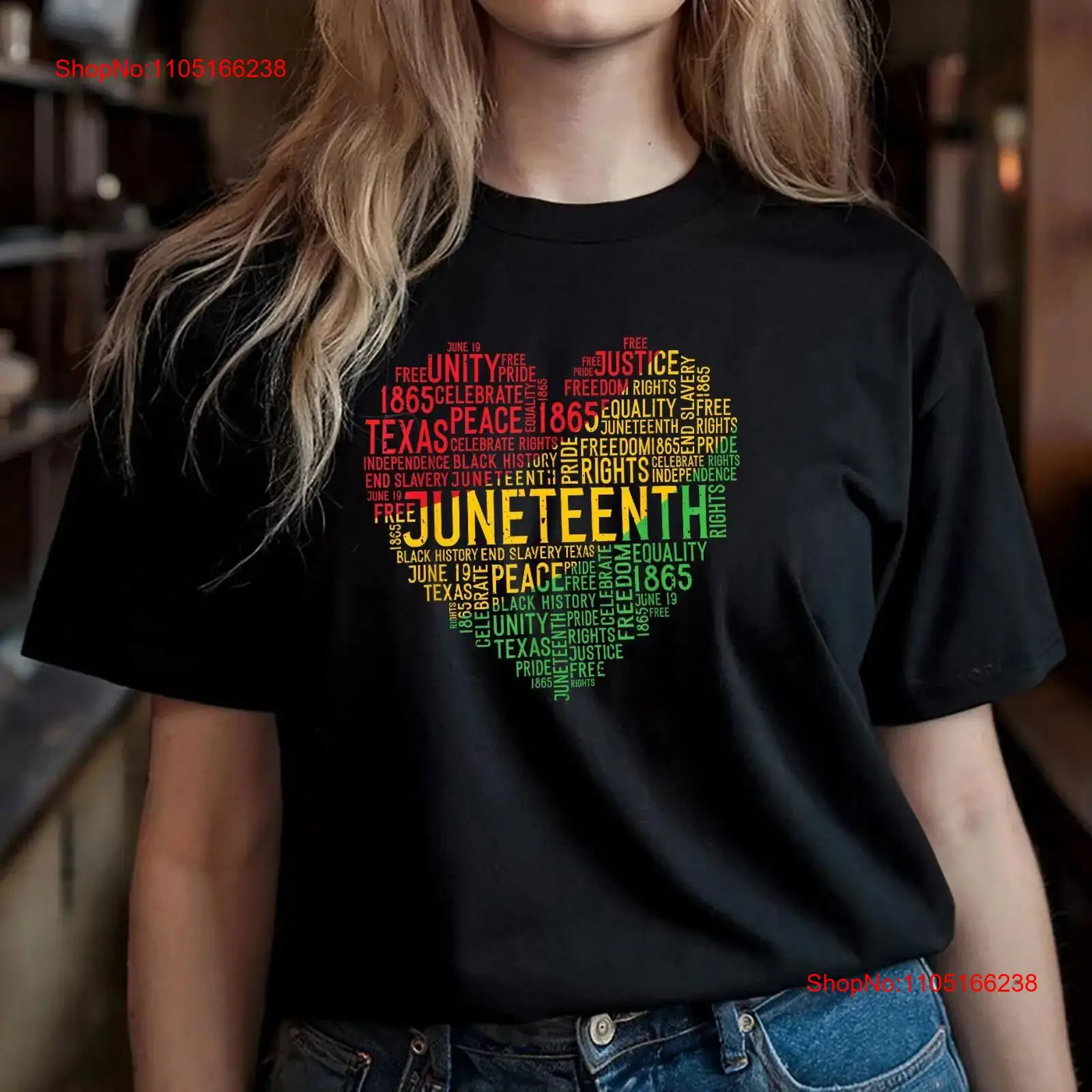 Juneteenth coeur t-shirt histo - Vintage Fashion History avis et prix