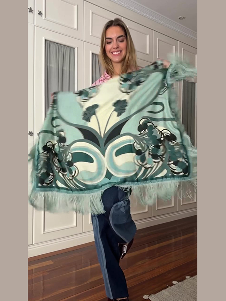 Écharpe carrée vintage imprimé - Vintage Fashion Ai avis et prix