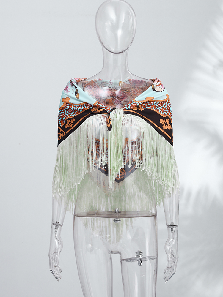 Écharpe carrée vintage imprimé - Vintage Fashion Ai avis et prix