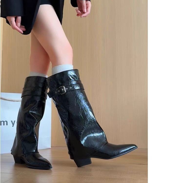 Bottes vintage froncées au-des - Vintage Zipper avis et prix