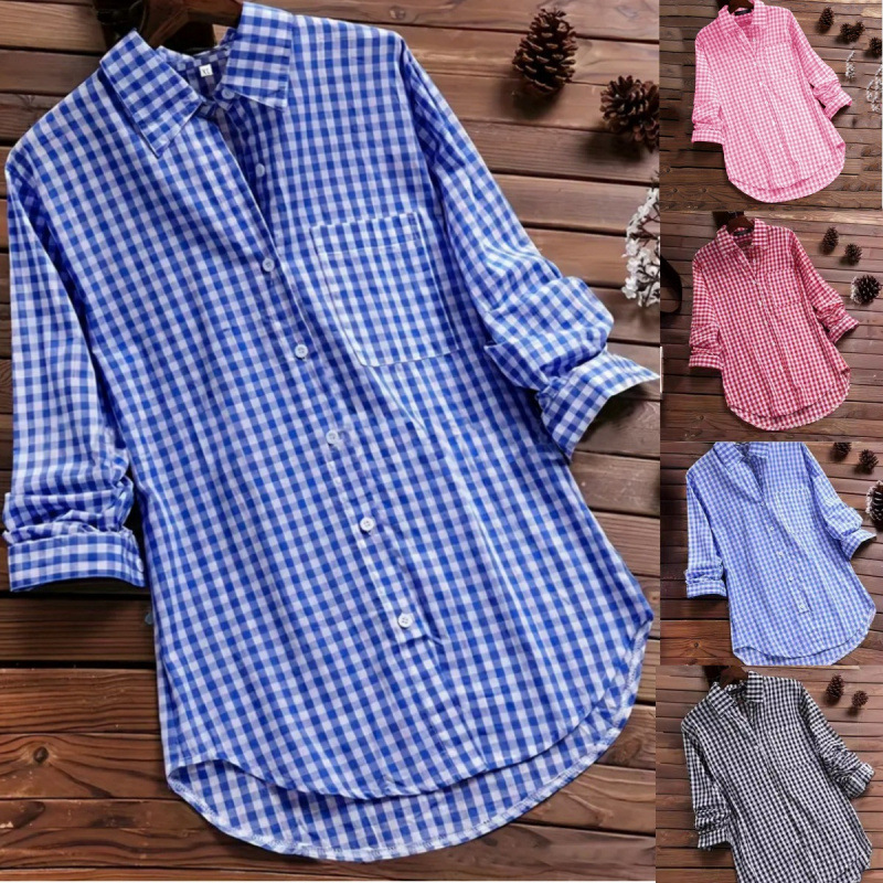Chemise à carreaux ample à col - Vintage Fashion Ebay avis et prix