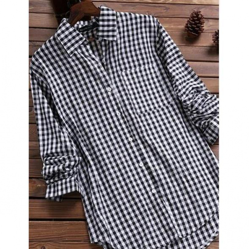 Chemise à carreaux ample à col - Vintage Fashion Ebay avis et prix