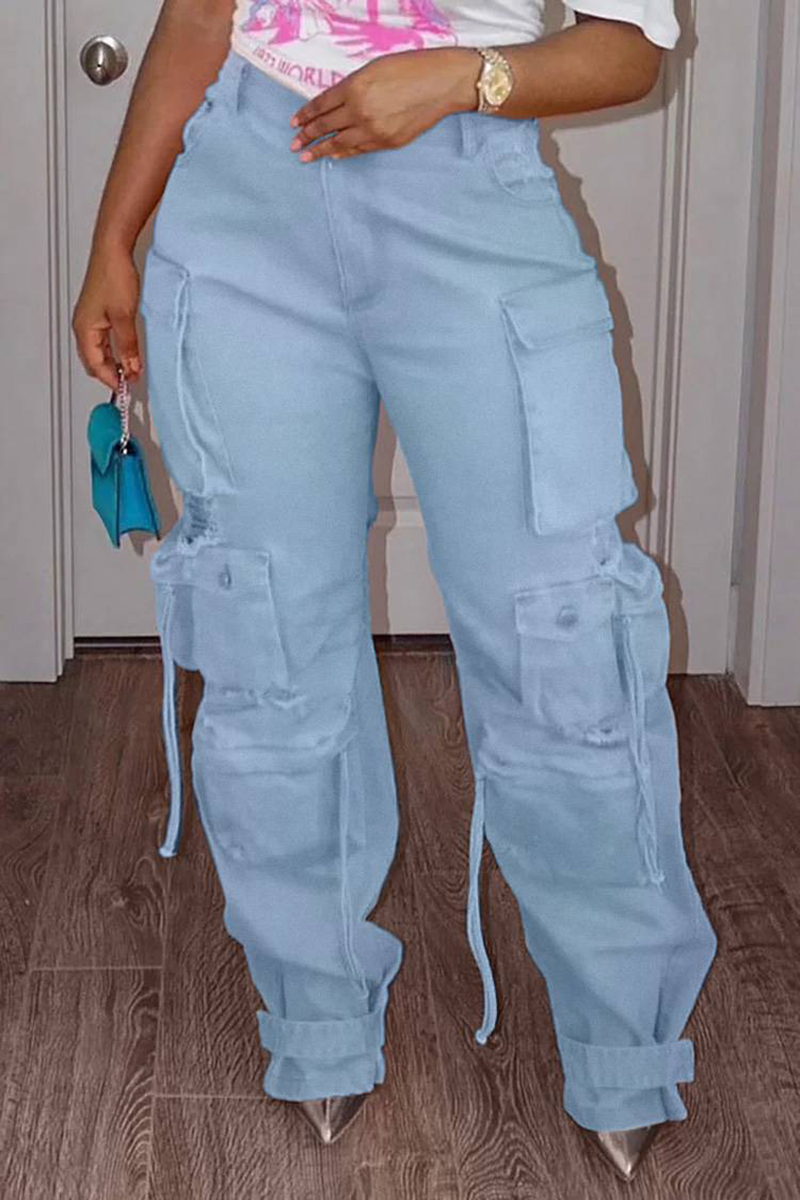 Grande taille Cargo Denim jean - Vintage Fashion Plus Size avis et prix